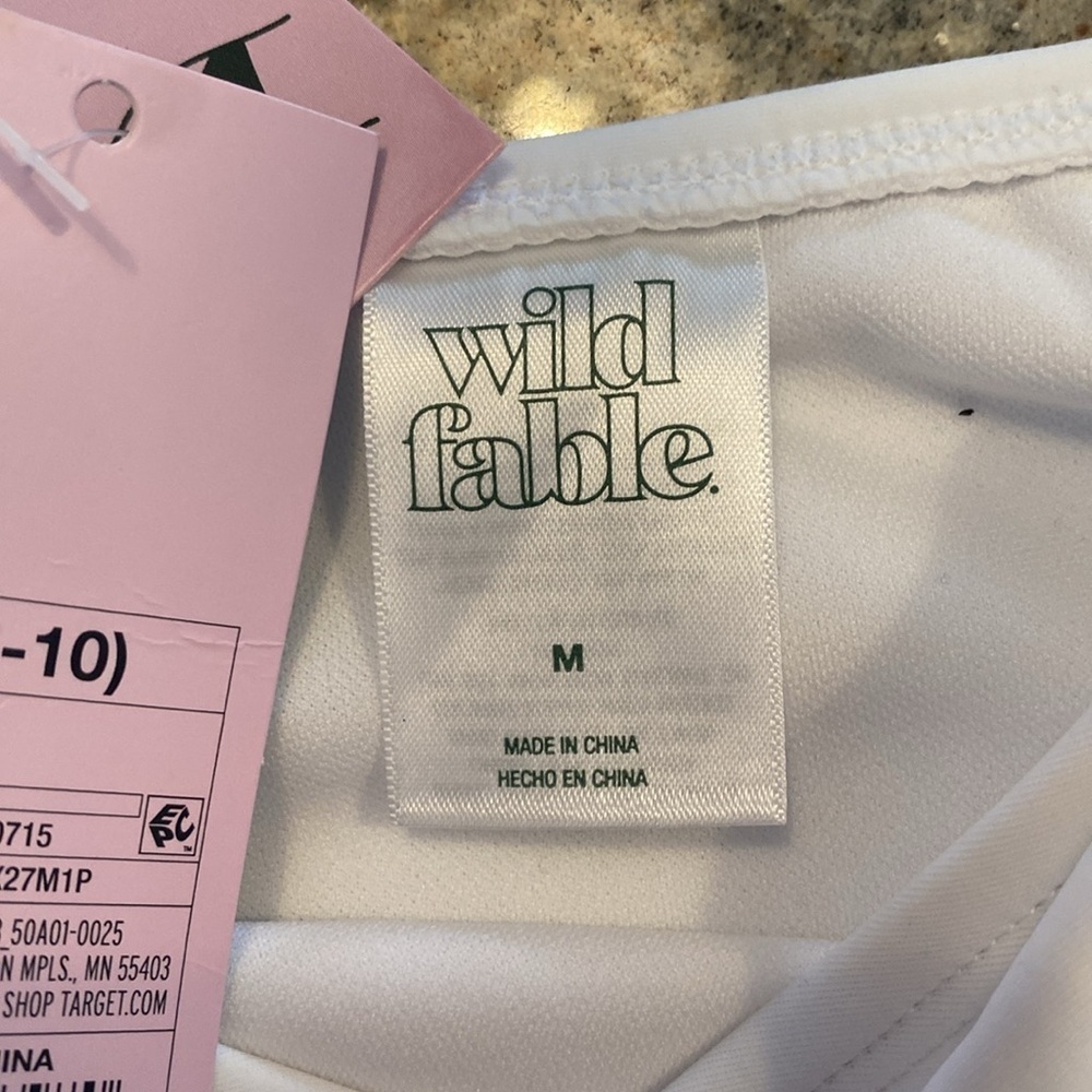 Wild Fable brand new white bikini bottom medium m 8-10 cheeky - Picture 4 of 5